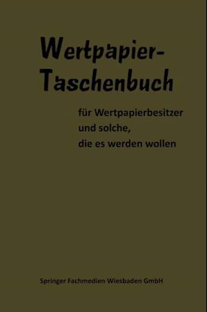 Wertpapier Taschenbuch