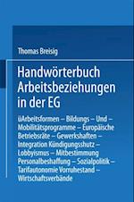 Handwörterbuch Arbeitsbeziehungen in der EG