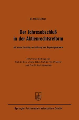 Der Jahresabschluß in der Aktienrechtsreform