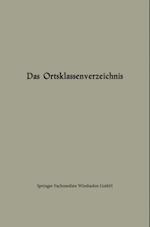 Das Ortsklassenverzeichnis