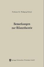 Bemerkungen zur Bilanztheorie