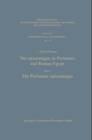 epistrategos in Ptolemaic and Roman Egypt