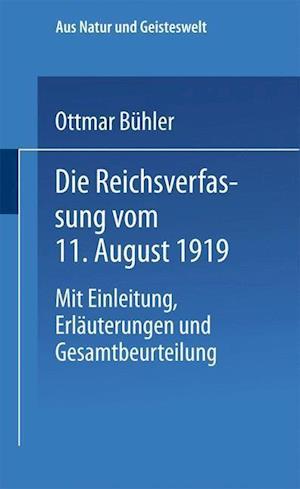 Die Reichsverfassung vom 11. August 1919