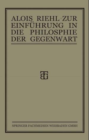 Zur Einführung in die Philosophie der Gegenwart