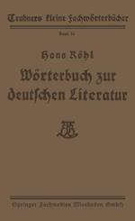 Wörterbuch zur deutschen Literatur