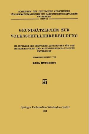 Grundsätzliches zur Volksschullehrerbildung