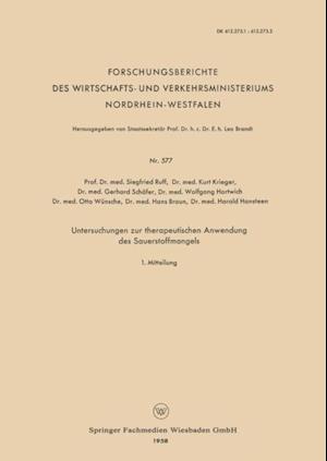 Untersuchungen zur therapeutischen Anwendung des Sauerstoffmangels