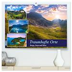Traumhafte Orte - Berge, Seen und Meer (Premium, hochwertiger DIN A2 Wandkalender 2024, Kunstdruck in Hochglanz)