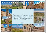 Impressionen aus San Gimignano (Tischkalender 2024 DIN A5 quer)