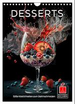 Desserts - Süße Köstlichkeiten zum Dahinschmelzen (Wandkalender 2024 DIN A4 hoch)
