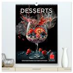 Desserts - Süße Köstlichkeiten zum Dahinschmelzen (Premium, hochwertiger DIN A2 Wandkalender 2024, Kunstdruck in Hochglanz)