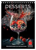 Desserts - Süße Köstlichkeiten zum Dahinschmelzen (Tischkalender 2024 DIN A5 hoch)