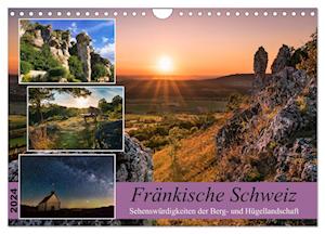 Fränkische Schweiz - Sehenswürdigkeiten der Berg- und Hügellandschaft (Wandkalender 2024 DIN A4 quer)