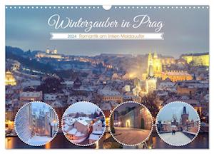 Winterzauber in Prag (Wandkalender 2024 DIN A3 quer)