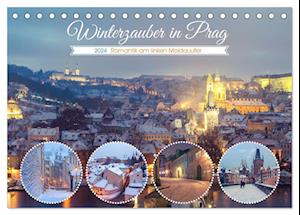 Winterzauber in Prag (Tischkalender 2024 DIN A5 quer)