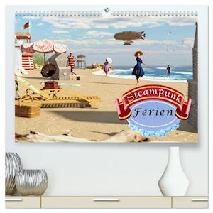 Steampunk Ferien (Premium, hochwertiger DIN A2 Wandkalender 2024, Kunstdruck in Hochglanz)