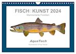 Fisch als Kunst 2024: Marmorierte Forellen (Wandkalender 2024 DIN A4 quer)