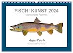 Fisch als Kunst 2024: Marmorierte Forellen (Wandkalender 2024 DIN A3 quer)