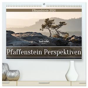 Pfaffenstein Perspektiven - Elbsandstein (Premium, hochwertiger DIN A2 Wandkalender 2024, Kunstdruck in Hochglanz)