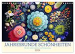 Jahresrunde Schönheiten (Wandkalender 2024 DIN A4 quer), CALVENDO Monatskalender