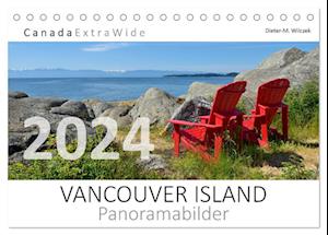 VANCOUVER ISLAND Panoramabilder (Tischkalender 2024 DIN A5 quer)