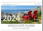 VANCOUVER ISLAND Panoramabilder (Tischkalender 2024 DIN A5 quer)