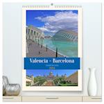 Valencia - Barcelona Terminplaner (Premium, hochwertiger DIN A2 Wandkalender 2024, Kunstdruck in Hochglanz)
