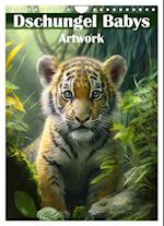 Dschungelbabys - Artwork (Wandkalender 2024 DIN A4 hoch)