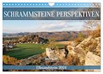 Schrammsteine Perspektiven - Elbsandstein (Wandkalender 2024 DIN A4 quer)