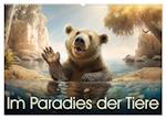 Im Paradies der Tiere (Wandkalender 2024 DIN A2 quer), CALVENDO Monatskalender