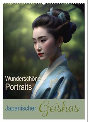Wunderschöne Portraits Japanischer Geishas (Wandkalender 2024 DIN A2 hoch), CALVENDO Monatskalender
