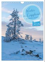 Winter in Lappland - Bezaubernde Schönheit (Wandkalender 2024 DIN A4 hoch), CALVENDO Monatskalender