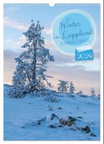 Winter in Lappland - Bezaubernde Schönheit (Wandkalender 2024 DIN A3 hoch), CALVENDO Monatskalender