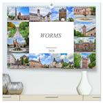 Worms Impressionen (hochwertiger Premium Wandkalender 2024 DIN A2 quer), Kunstdruck in Hochglanz