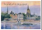 Frankfurt in Aquarell (Tischkalender 2024 DIN A5 quer), CALVENDO Monatskalender