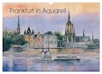 Frankfurt in Aquarell (Wandkalender 2024 DIN A3 quer), CALVENDO Monatskalender