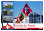 Gesichter der Schweiz, Zwischen Seen und Bergen (Wandkalender 2024 DIN A2 quer), CALVENDO Monatskalender