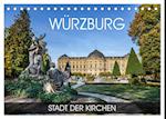 Würzburg - Stadt der Kirchen (Tischkalender 2024 DIN A5 quer), CALVENDO Monatskalender