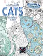 Animal coloring books INCREDIBLE CATS coloring books for adults.: Adult coloring book stress relieving animal designs, intricate designs 