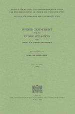 Wiener Zeitschrift Fur Die Kunde Sudasiens Und Archiv Fur Indische Philosophie