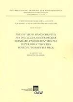 Neuzeitliche Handschriften Aus Dem Nachlass Der Bruder Bernhard Und Hieronymus Pez in Der Bibliothek Des Benediktinerstiftes Melk