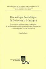 Une Critique Bouddhique Du Soi Selon La Mimamsa