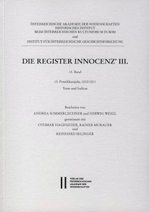 Die Register Innocenz III. / Die Register Innocenz' III., 13. Band