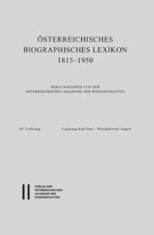 Osterreichisches Biographisches Lexikon 1815-1950, 69. Lieferung