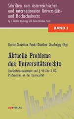 Aktuelle Probleme des Universitätsrechts