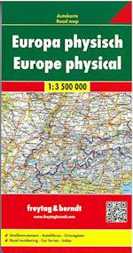 Europe physical, Freytag & Berndt Road Map