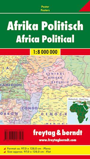 Africa Map Flat in a Tube 1:8 000 000