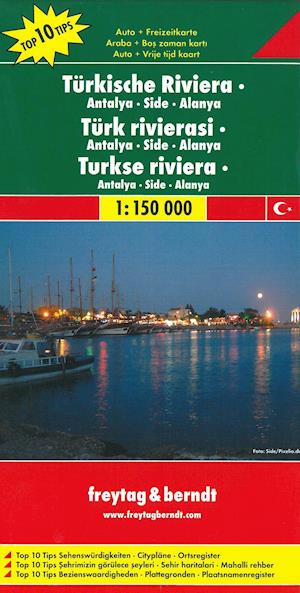 Türkische Riviera - Turkish Riviera: Antalya - Side - Alanya, Freytag & Berndt Road + Leisure Map