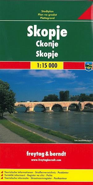 Skopje, Freytag  & Berndt Stadtplan 1:15 000