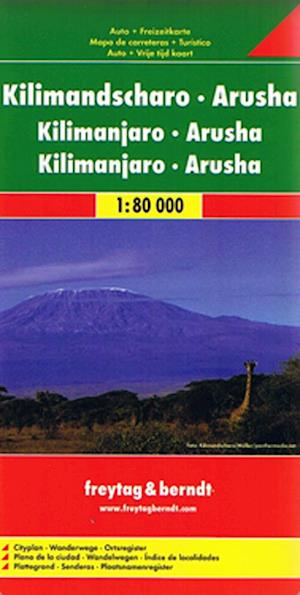 Kilimanjaro Arusha, Freytag & Berndt Road + Leisure Map